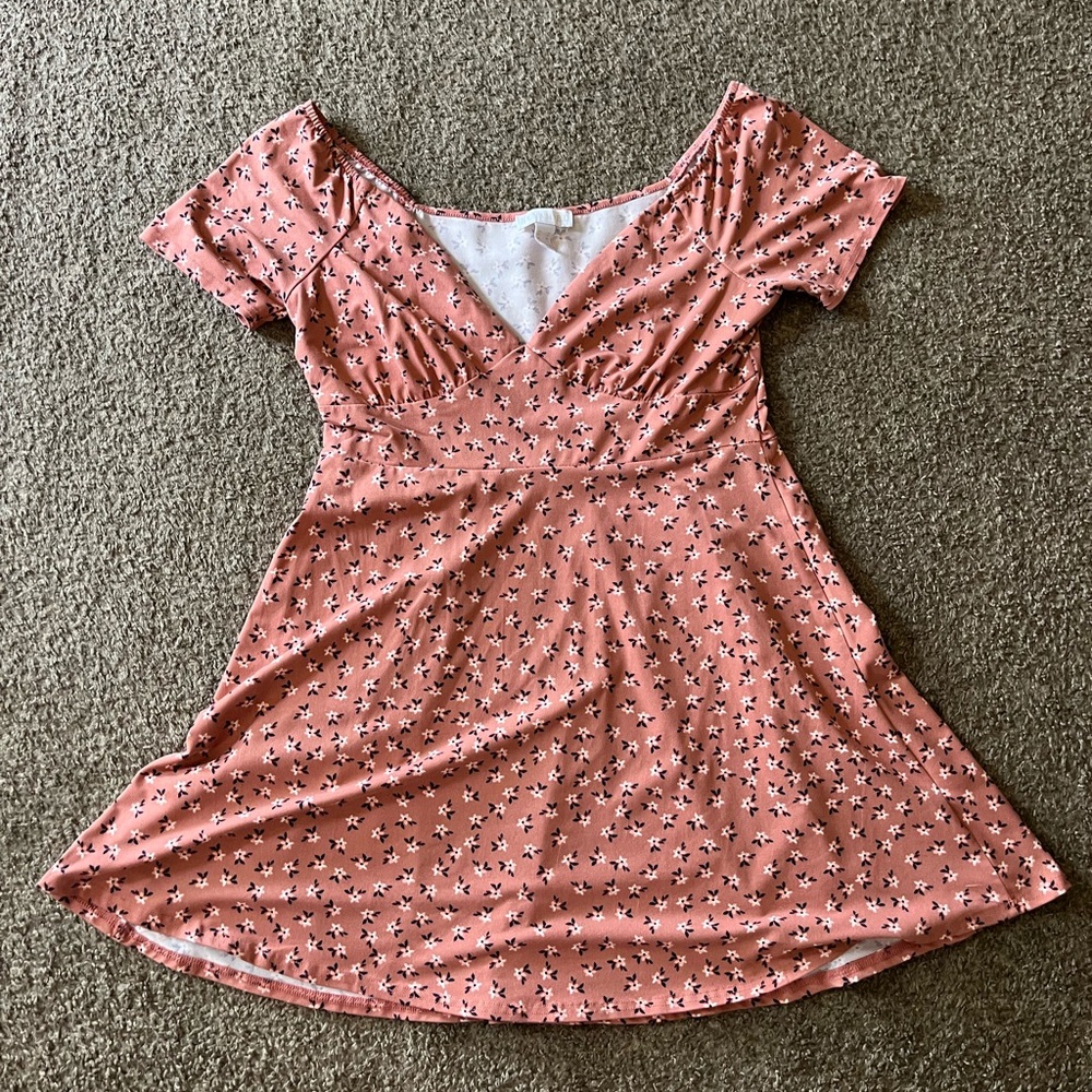Cute flower pretty pink dress.